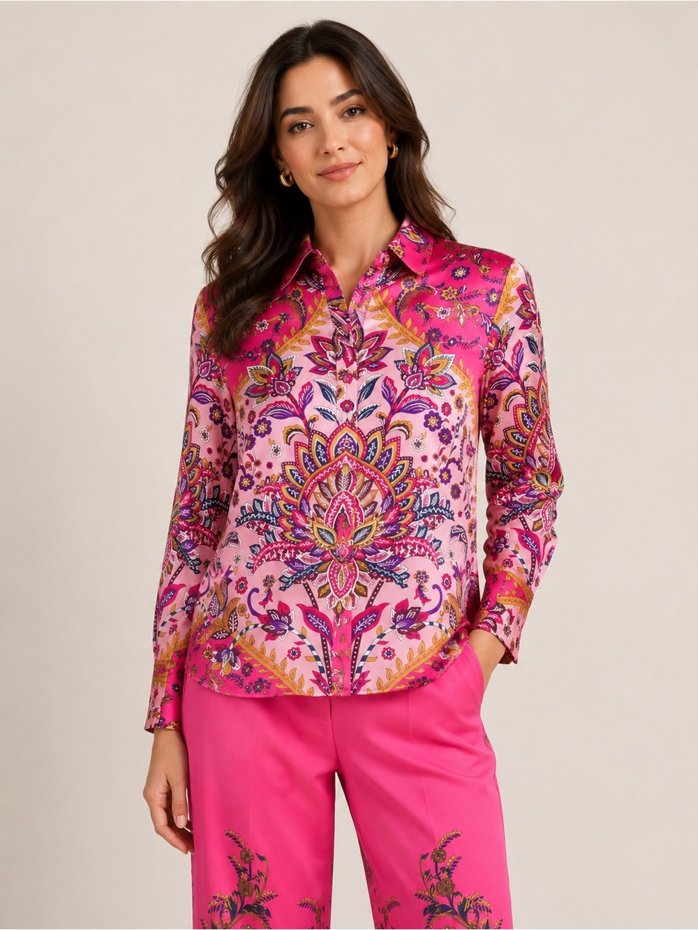 🎉LAST CHANCE🎉 RACHEL ZOE
Drop Shoulder Long Sleeve Shirt With Button Placket